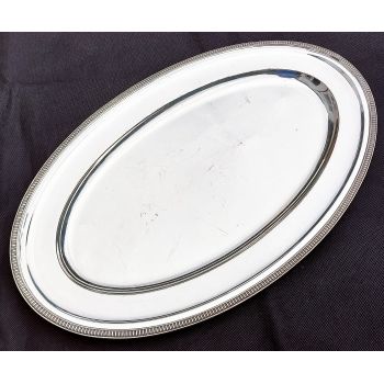 Large Salmon Fish Oval Platter Tray Silver Plated Mappin & Webb (#61800) 1