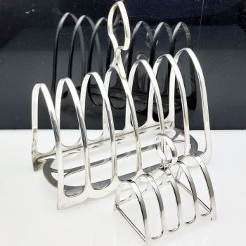 2x Gothic Arch Toast Racks - Silver Plated - Small & Large Size (#61818) 1