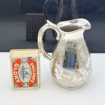 Lovely Aesthetic Movement Cream Jug - Silver Plated 1879 Design Antique (#61826) 1