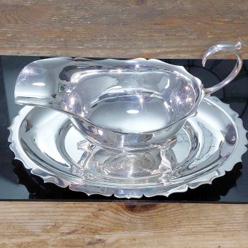 Liberty & Co - Vintage Silver Plated Sauce Boat & Stand (#61831) 1