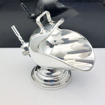 Vintage Coal Scuttle Form Sugar Bowl - Larger Size - Silver Plated (#61832) 1