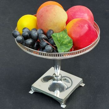 Silver Plated Pedestalled Tazza Fruit Bowl - Vintage (#61839) 1
