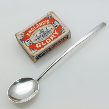 Sterling Silver Slender Handle Jam / Honey Spoon Birmingham 1909 Antique (#61849) 1