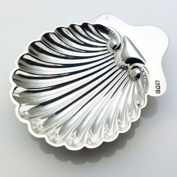Sterling Silver 73g Clam Shell Butter Dish London 1903 Antique (#61904) 1