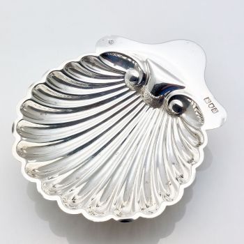 Sterling Silver 70g Clam Shell Butter Dish London 1900 Antique (#61905) 1
