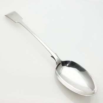 Initial 'c' Large Fiddle Pattern Gravy / Basting Spoon Silver Plated  Antique (#61913) 1