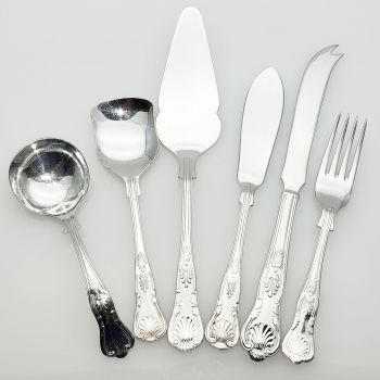 Kings Pattern - Assorted Servers - Silver Plated Epns Vintage (#61921) 1