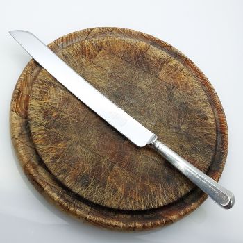 Hanoverian Pattern Bread Knife - Silver Plated Handle - Vintage Kirks Sheffield (#61961) 1