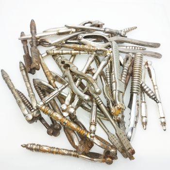 Bulk Lot 24x Silver Plated / Steel Nutcrackers Lobster Crackers Antique Vintage (#61994) 1