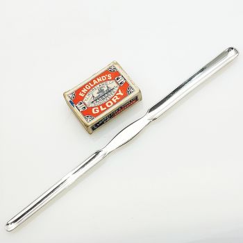 Double Ended Marrow Scoop - Silver Plated - Hutton - Antique (#99474) 1