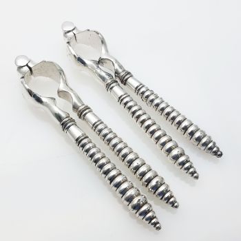 2x Silver Plated Nutcrackers - 1876 Registered Design - Victorian Antique (#99481) 1