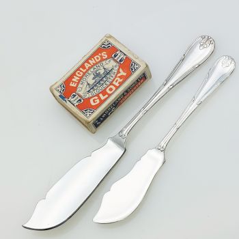 Mappin & Webb Louis Xvi Pattern 2x Silver Plated Butter Spreaders (#99482) 1