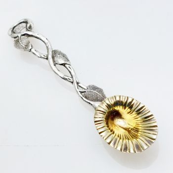 Stunning Yapp & Woodward Lily Spoon 1845 Sterling Silver Antique (#99504) 1
