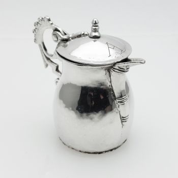 Lovely Hand Planished Small Silver Jug White Metal (#99512) 1