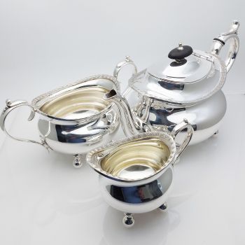 Ashberry 3 Piece Silver Plated Tea Service Set - Vintage (#99516) 1