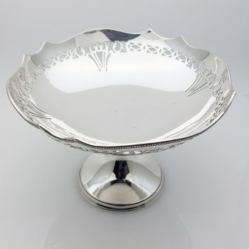 Silver Plated Tazza Bowl 1920 Design Antique Epns (#99526) 1