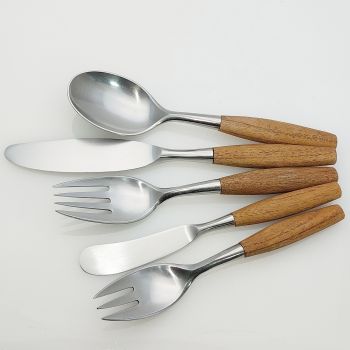 Dansk Designs Germany Ihq Teak Steel 5 Pieces Vintage Mid Century Modern Cutlery (#99538) 1