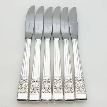 Community Hampton Court Coronation 6x 20cm Knives Silver Plated Handles (#99546) 1