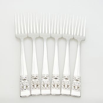 Community Hampton Court Coronation 6x Dinner Forks Silver Plated (#99547) 1