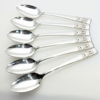 Community Hampton Court Coronation 6x Dessert Spoons Silver Plated (#99548) 1