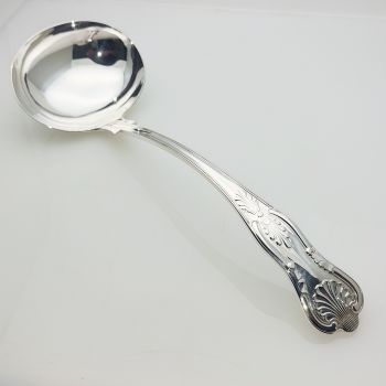 Kings Pattern Large Soup Ladle Silver Plated Epns A1 Vintage (#99561) 1
