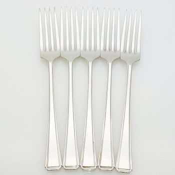 Harley Pattern - Garrard & Co - 5x Dinner Forks -  Epns Silver Plated Vintage (#99579) 1