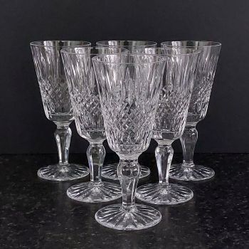 Webb Corbett Crystal Set Of 6x 100ml Hock Glasses - Vintage (#99602) 1