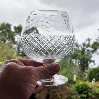 Beautiful Antique Brandy Balloon Cut Glass Victorian Antique (#99604) 1
