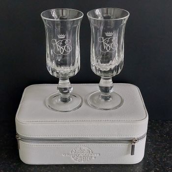Vsoe Orient Express Pair Of Champagne Glasses In Leather Case (#99605) 1