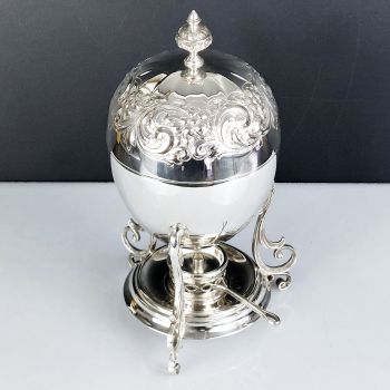 Gorgeous Silver Plated Egg Coddler - Complete - Antique (#99683) 1
