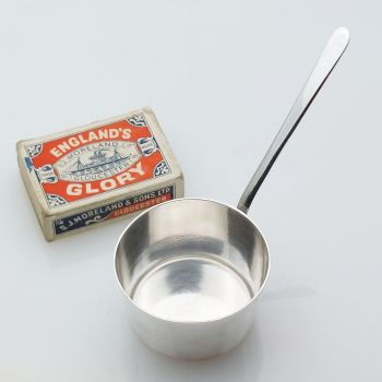 Small Brandy Warming Pan - Army & Navy #3 - Antique Silver Plated (#99693) 1