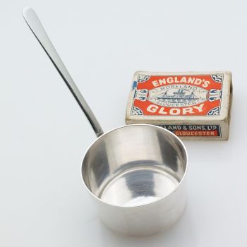 Small Brandy Warming Pan - Army & Navy #5 - Antique Silver Plated (#99695) 1