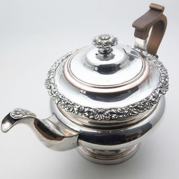Old Sheffield Plate Teapot C. 1825 - Antique Silver Plated (#99700) 1