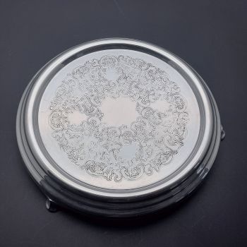 Silver Plated Chased Tea Pot Stand - Haddon Hall - Vintage (#99705) 1
