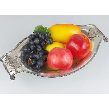 Walker & Hall Acanthus Scroll Handled Fruit Bowl Dish Silver Plated 1937 (#99711) 1