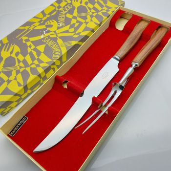 Sanenwood Boxed Carving Knife And Fork Vintage Stainless Steel (#99740) 1