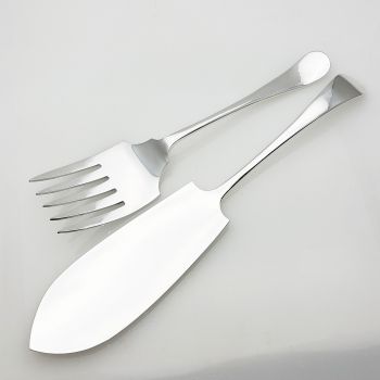 Mappin & Webb Pair Of Fish Servers - Silver Plated - Vintage (#99751) 1