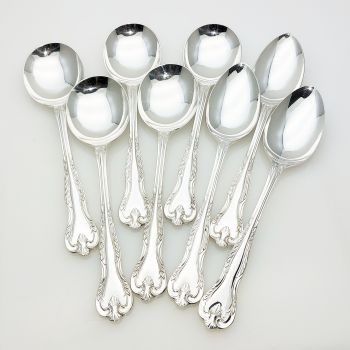 Duchess Plate Ashleigh Pattern Soup & Dessert Spoons Epns Silver Plated (#99752) 1