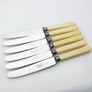 Southern & Richardson Faux Bone Handled Side Dessert Knives Vintage Cutlery (#99758) 1