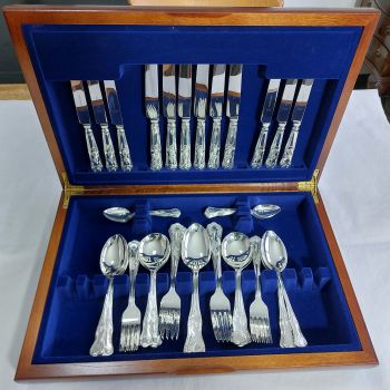 Kings Pattern - Viners Canteen For 6 Settings - Epns Silver Plated Vintage (#99768) 1