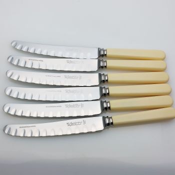 Grant & Sons Hawkedge Dinner Knives Stainless Steel Faux Bone Handle Cutlery (#99782) 1
