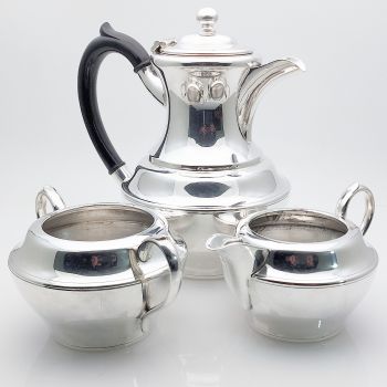 Cooper Bros 3 Piece Coffee Jug Set Silver Plated Epbm Vintage (#99802) 1