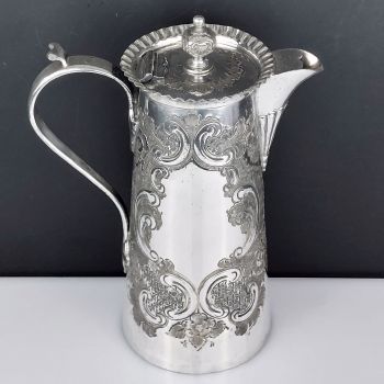 Antique Ornate Epbm Silver Plated 2 Pint Jug Deakin Sheffield (#99810) 1