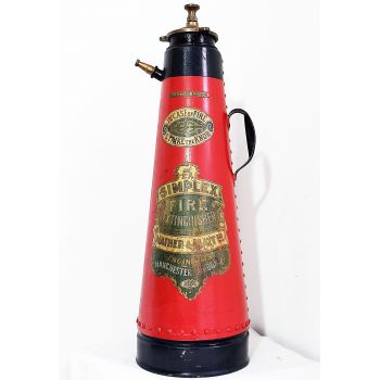 Large Antique Mather & Platt Simplex 2a Conical Fire Extinguisher (#99817) 1