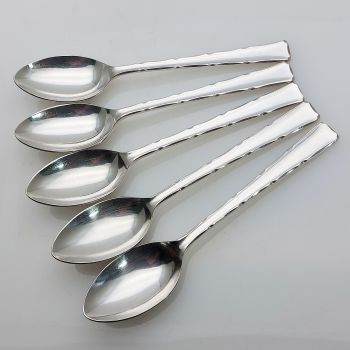Smith Seymour Ess Ess Kenilworth 5x Tea Spoons Epns Silver Plated (#99890) 1
