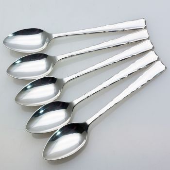 Smith Seymour Ess Ess Kenilworth 5x Coffee Spoons Epns Silver Plated (#99891) 1