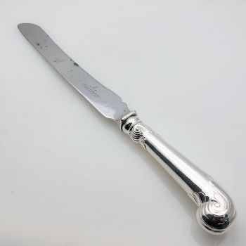 Pistol Grip Sterling Silver Handled Bread Knife Sheffield Edwardian (#99907) 1