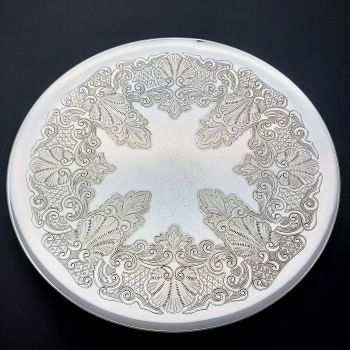Vintage Silver Plated Chased Cake Stand - Barker Bros - Vintage (#99941) 1