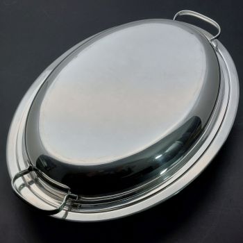 Vintage Silver Plated Entrée Dish - Plain - Epns Apex (#99953) 1
