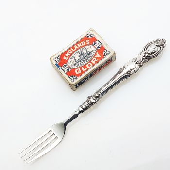 Antique Sterling Silver Long Cake Fork Birmingham 1854 Victorian (#99964) 1